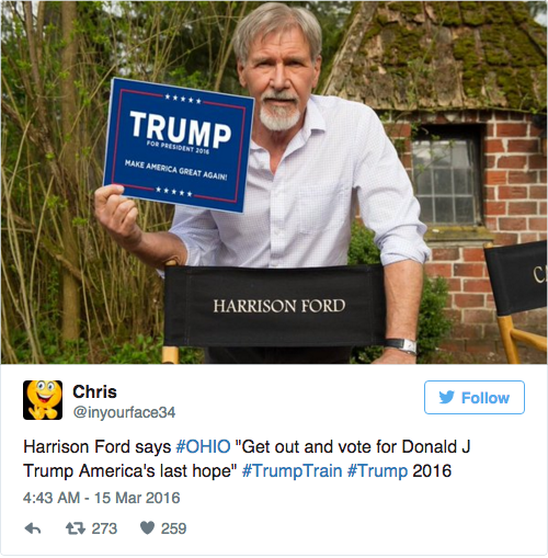 Harrison ford endorsements #6