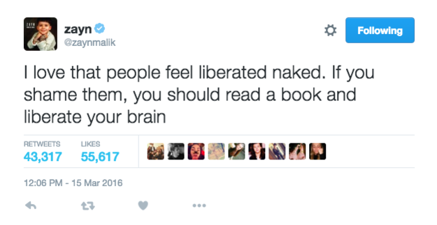 So, to clear all confusion, here's a rewritten tweet that we wrote to show what Zayn claims he meant: