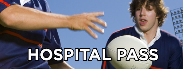 Casey: When you get injured during play but keep holding on to the ball. Then lie down on the ground and pass the ball to someone else until the ambulance can come get you.Emily: Australians are tougher than Americans, so when you get injured during gameplay.Kirk: A rugby term where a player tries to pass the ball, but his arm has been broken.Actual meaning: When someone sets you up with a bad pass or bad situation.