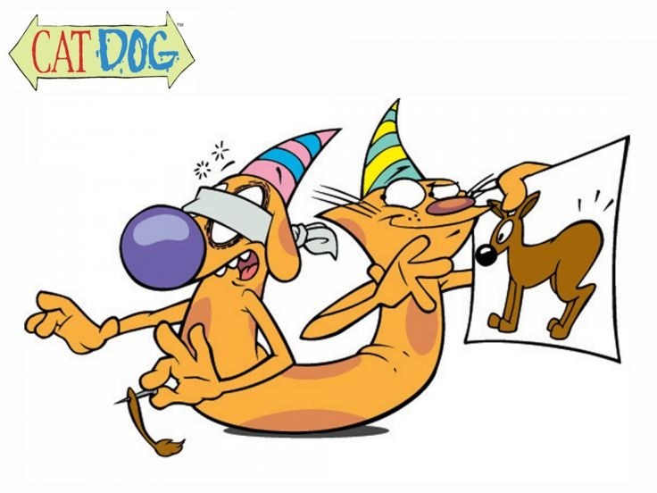 Un chien et un chat qui, en plus d'être frères, sont siamois. Ben bien sûr!