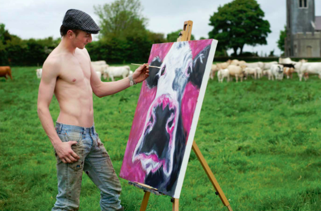 Haven't you always wanted a book about shirtless Irish farmers painting in a field?
