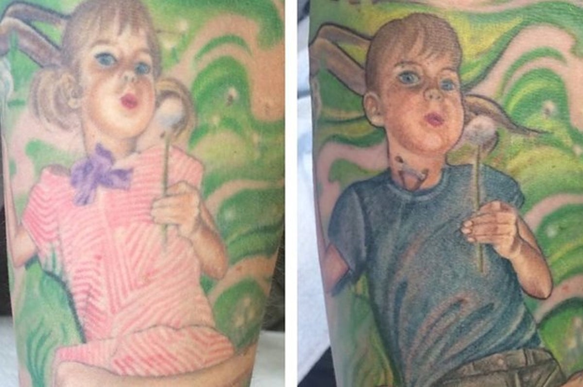 息子の真のアイデンティティのため 妻のタトゥーを修正したアーティスト