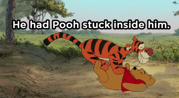 Why was Tigger in the bathroom for so long?