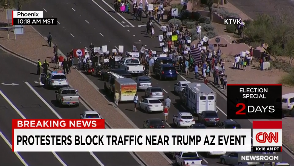 Protesters Arrested After Anti Trump Demonstrations In Arizona And New York City