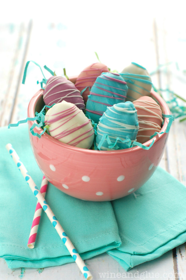 Easter Egg Cookie Dough Truffles.