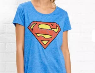Superman t shirt jay jays on sale