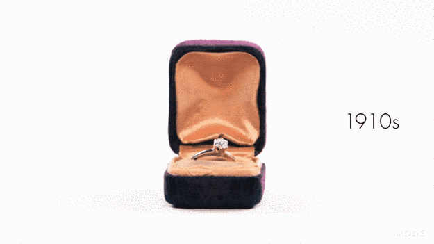 Watch 100 Years Of Engagement Ring Trends In Less Than Three Minutes