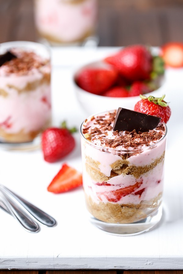 Strawberries & Cream Tiramisu Parfait