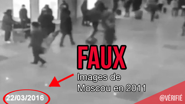 Des fausses images des explosions à l'aéroport de Bruxelles.