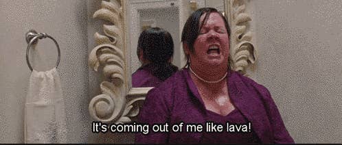 Melissa McCarthy pooping in the toilet in &quot;Bridesmaids&quot;