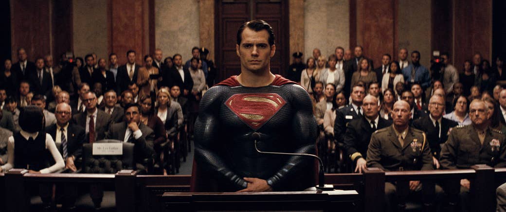 Henry Cavill poses with 19-year-old girlfriend and mum at Batman V