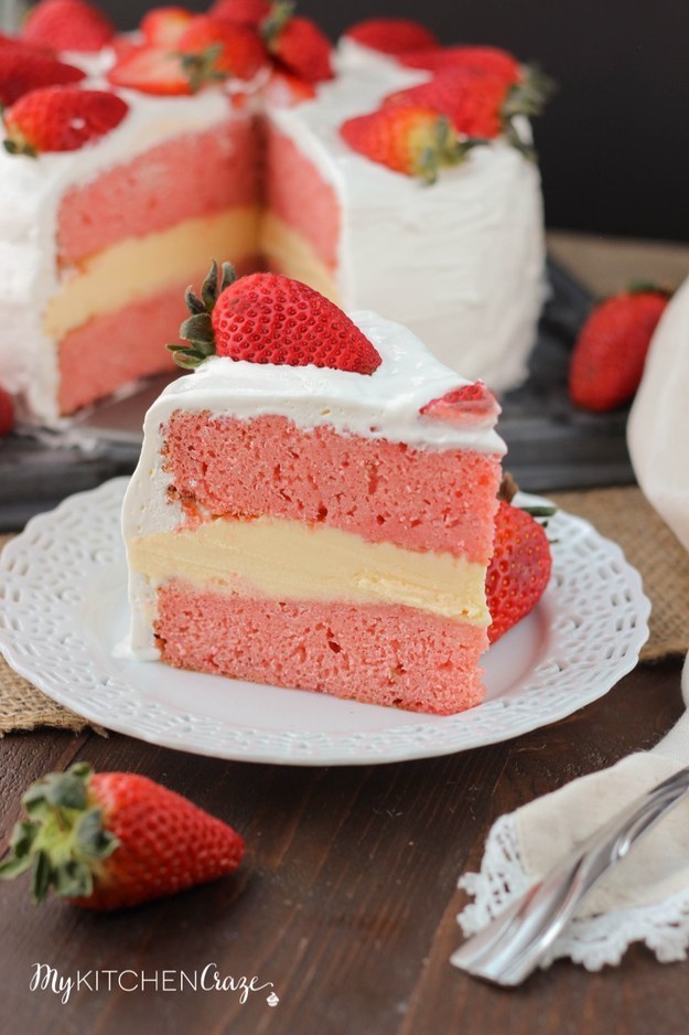 Strawberry Ice Cream Cake