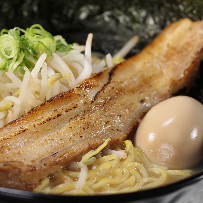 Pork Belly Ramen from Kinton Ramen in Toronto, Ontario.