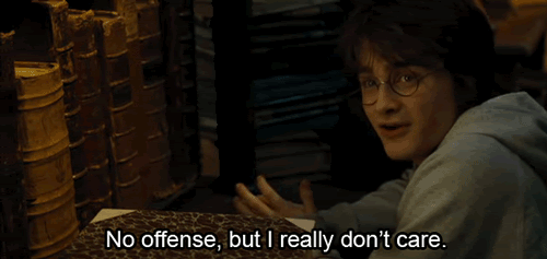 You actually don't care.