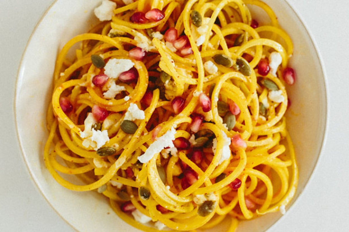 Spiralized Veggie Noodles with Creamy Coconut Basil Sauce - Cook Love Heal  with Rachel Zierzow