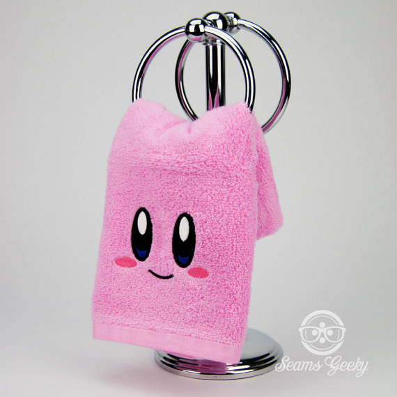 This overly adorable Kirby towel