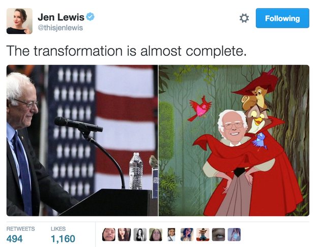 This has all led to some TRULY amazing depictions of Bernie as a Disney princess.