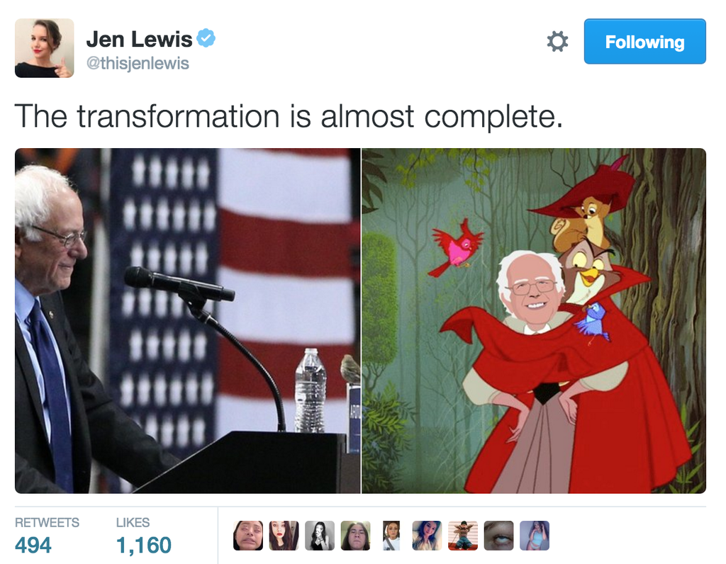 Just A Bunch Of Amazing Photos Of Bernie Sanders As A Disney Princess