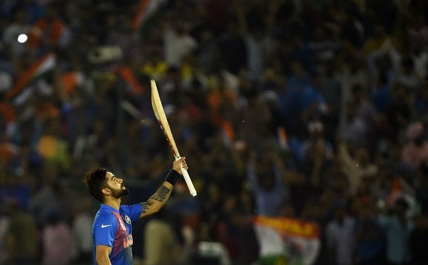 Virat Kohli won the Man Of The Match award after he helped India beat Australia by 6 wickets in their T20 World Cup match in Mohali.