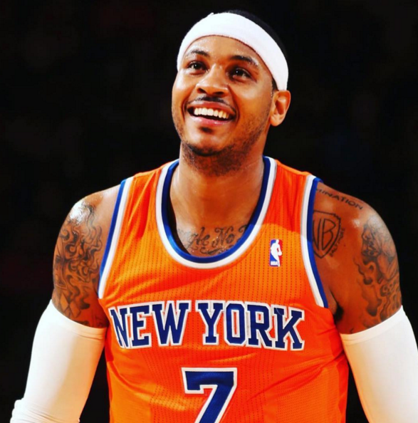 This Little Kid Loves Carmelo Anthony So Much He Ran Onto The Court To ...