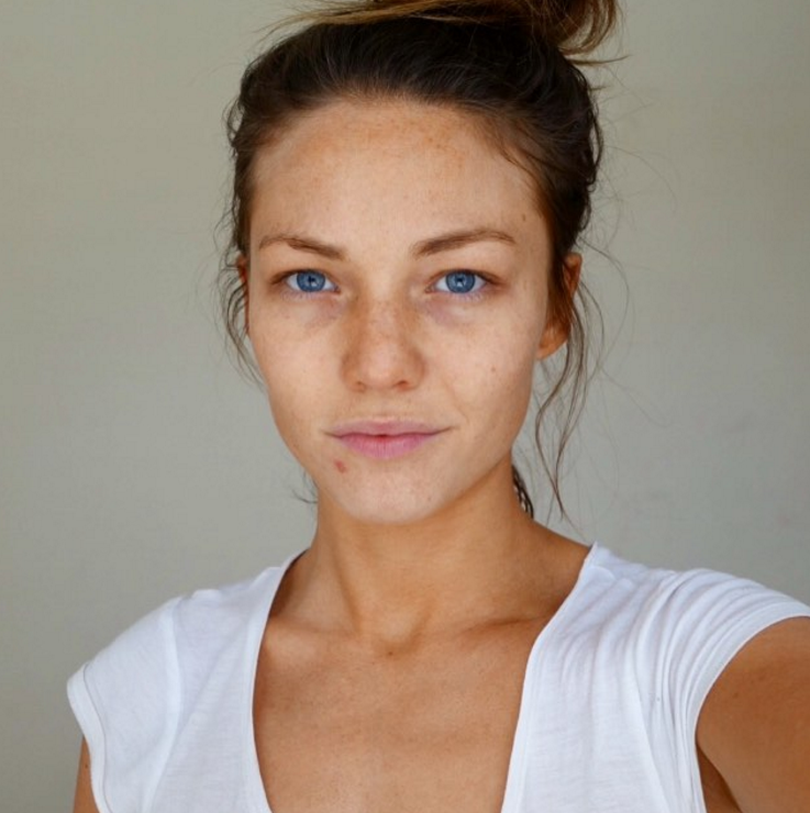 shared. this makeup-free photo with no edits and no filter. 
