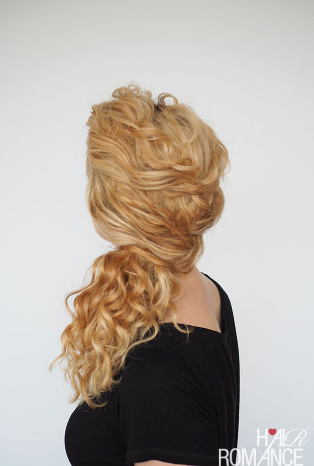 Wrap your hair up into a low and elegant pony.