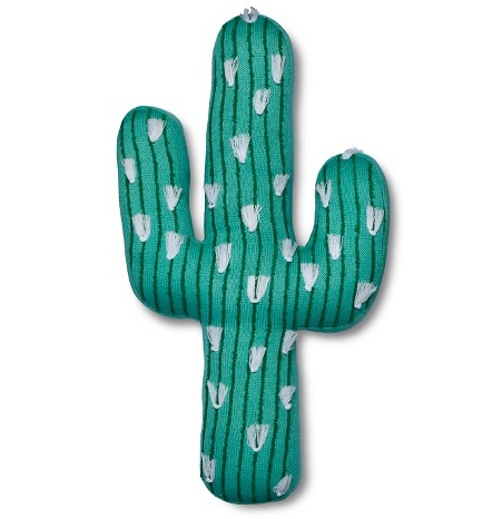 A cactus pillow that's cuddly, not prickly.