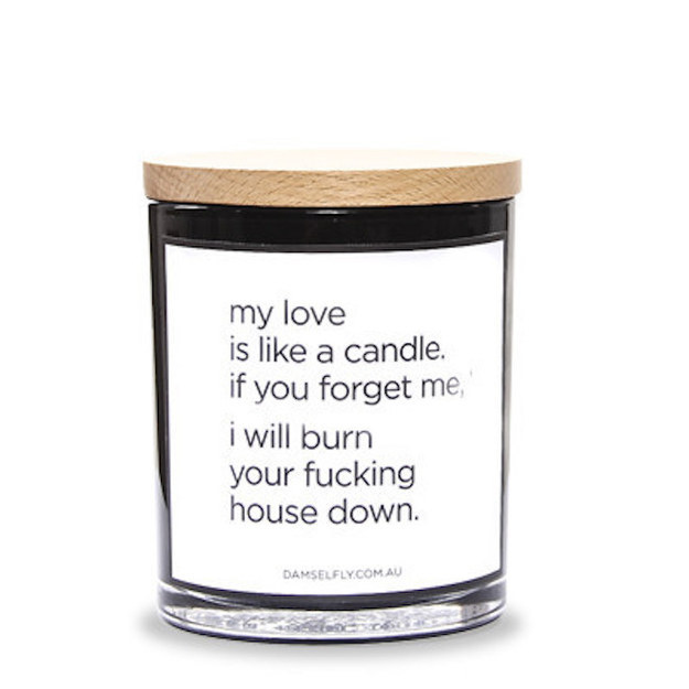 This totally non-threatening candle.