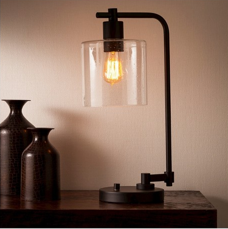 An industrial lamp to brighten up your workspace.