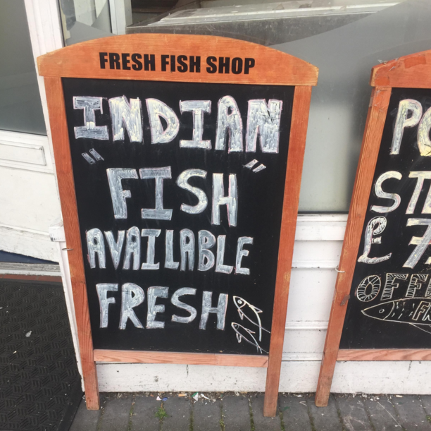 When this fish shop didn't really know whether they sold fish or not.