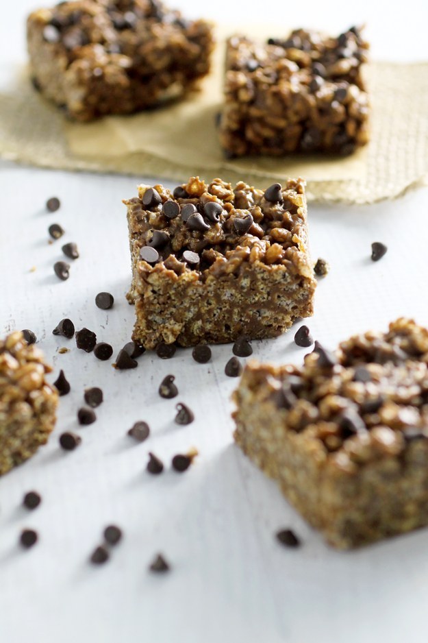 Chocolate Almond Butter Rice Crispy Treats