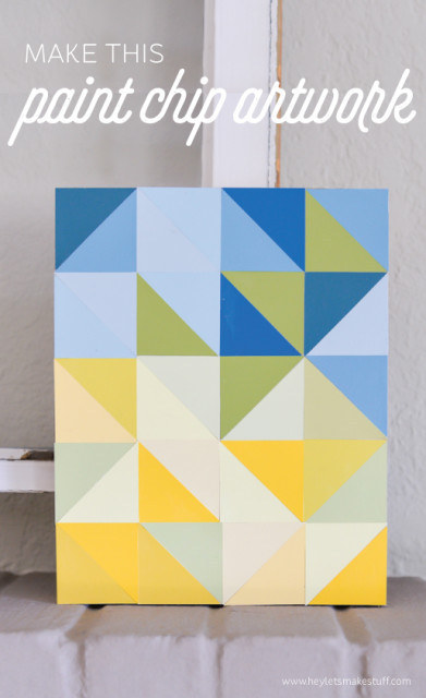 All you need to make a work of art are some color-coordinated paint chips: