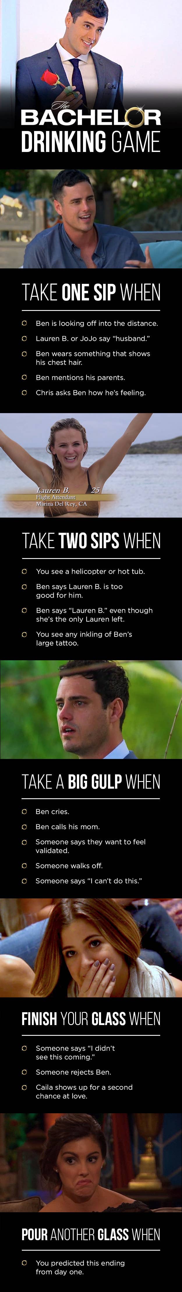 We Made A Drinking Game For The Finale Of The Bachelor Good Luck