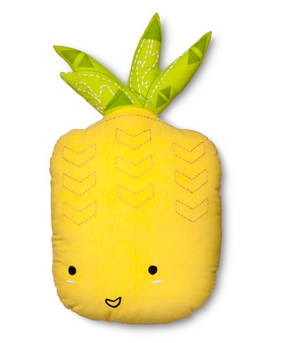 A pineapple pillow that's always pleased to see you.