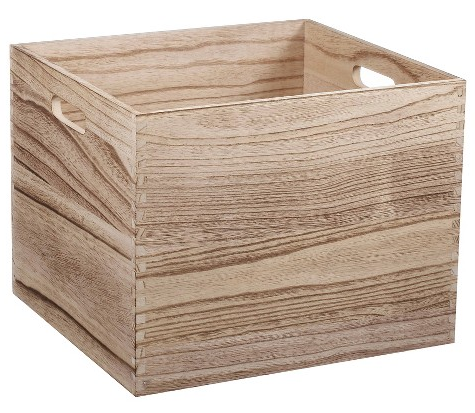 A (real) wood box to give your crap some class.