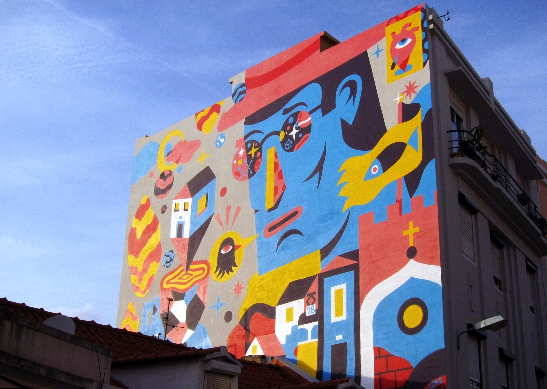 Œuvre murale d'Akacorleone (Pedro Campiche, 1985).
