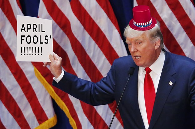 Image result for april fools with Trump