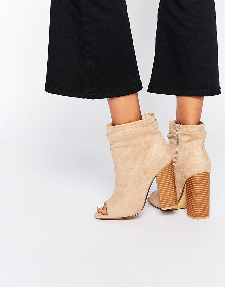 Open toe shop slouch booties