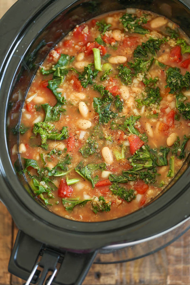 Slow-Cooker Tomato, Kale, and Quinoa Soup