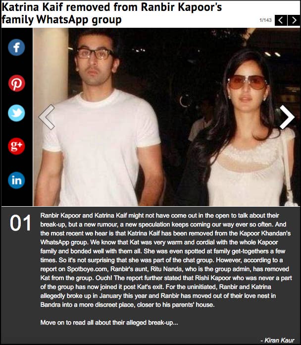 Twitter Is Shattered By This Times Of India Story About Katrina Ranbir And Whatsapp Katrina and ranbir are very much together. twitter is shattered by this times of