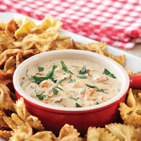 Fry it and serve it up with crawfish dip.