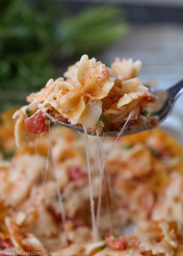 Bake it with some tomato sauce, garlic, and (naturally) lots of cheese.