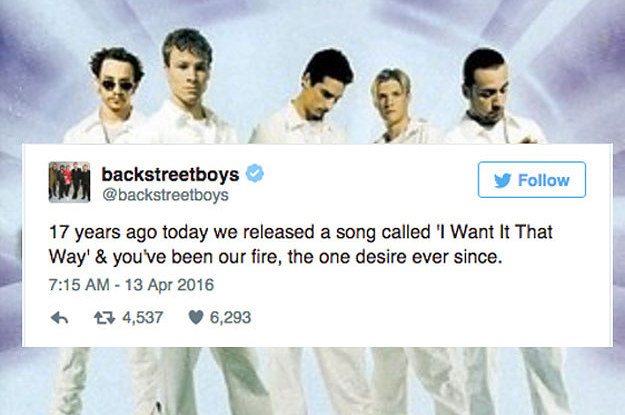 This Backstreet Boys Tweet Will Make You Feel Really Really Old