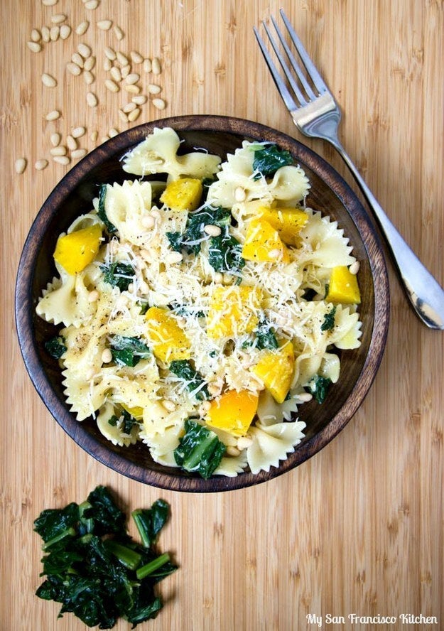 Sweeten it with baked golden beets and softened kale.