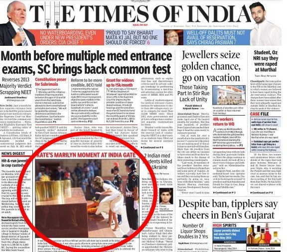 A Day After Toi Sparked Outrage Dna Printed A Page Of Kate Middletons