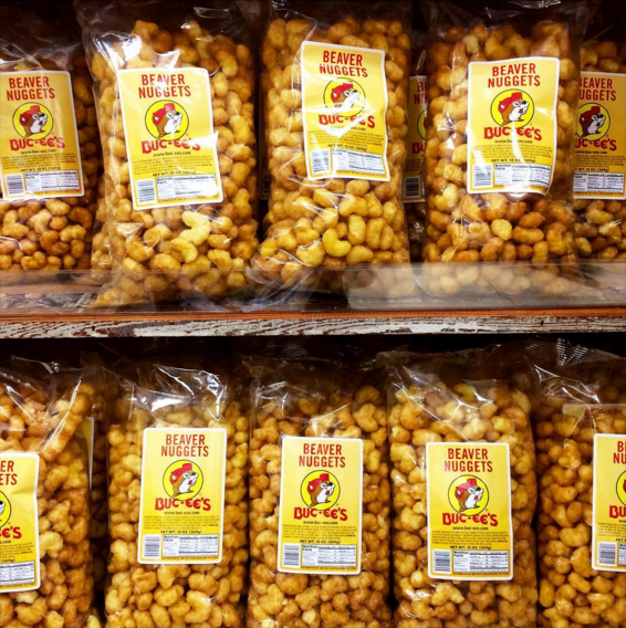 Buc-Ees Beaver Nuggets. 