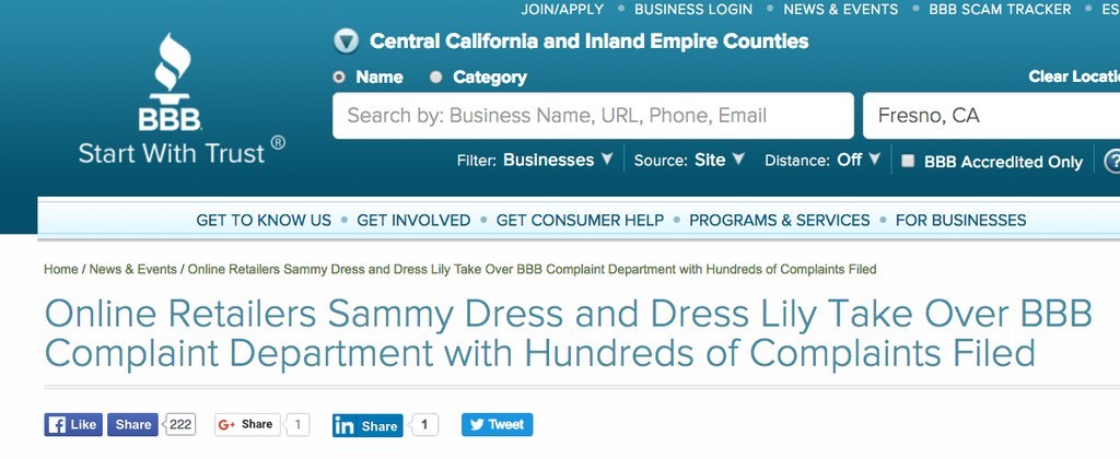 Sammy Dress Size Chart Conversion