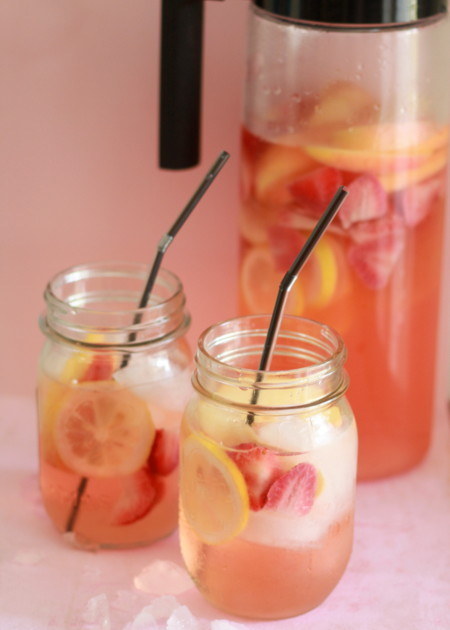 This crisp, refreshing sangria captures the essence of summer in a glass. Recipe here.