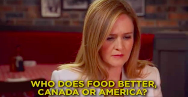 Samantha Bee is totally killing it with her new show, Full Frontal. So Katie Couric had her sit down for an interview. In a hilarious excerpt posted online, Kouric asked whether Americans or Canadians do food better.