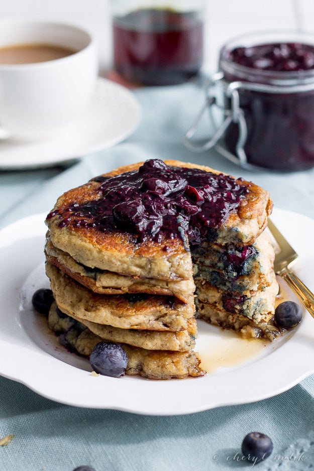 Blueberry Oatmeal Pancakes